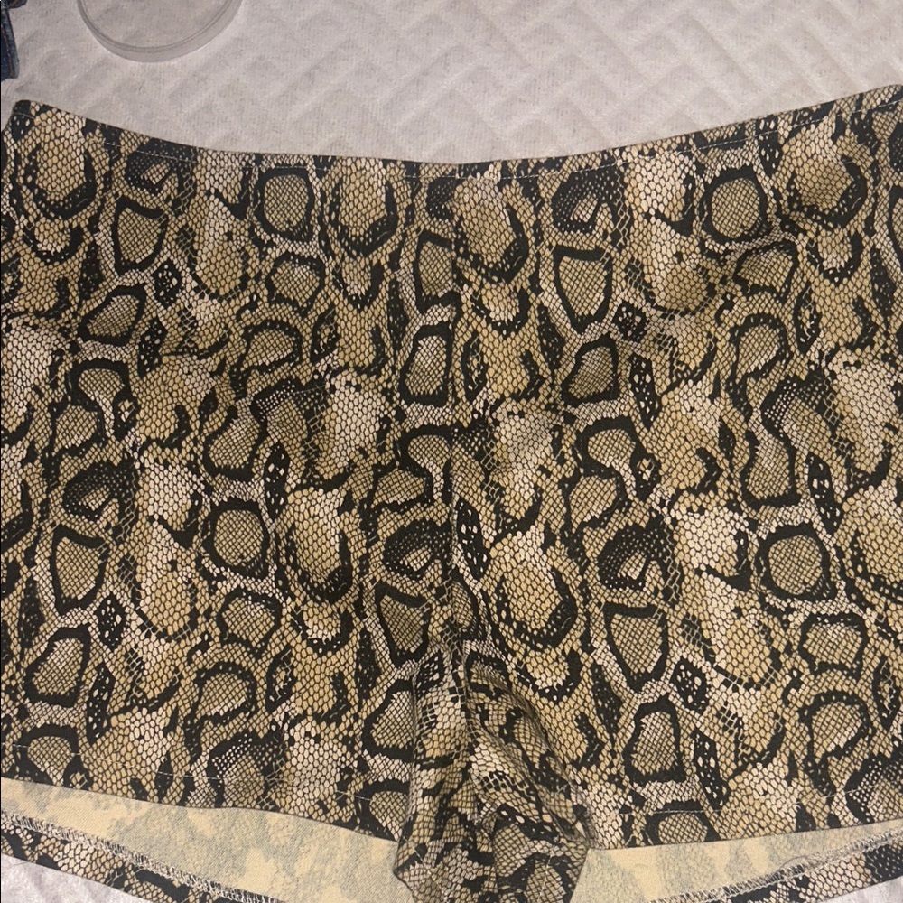 Women’s snake print shorts